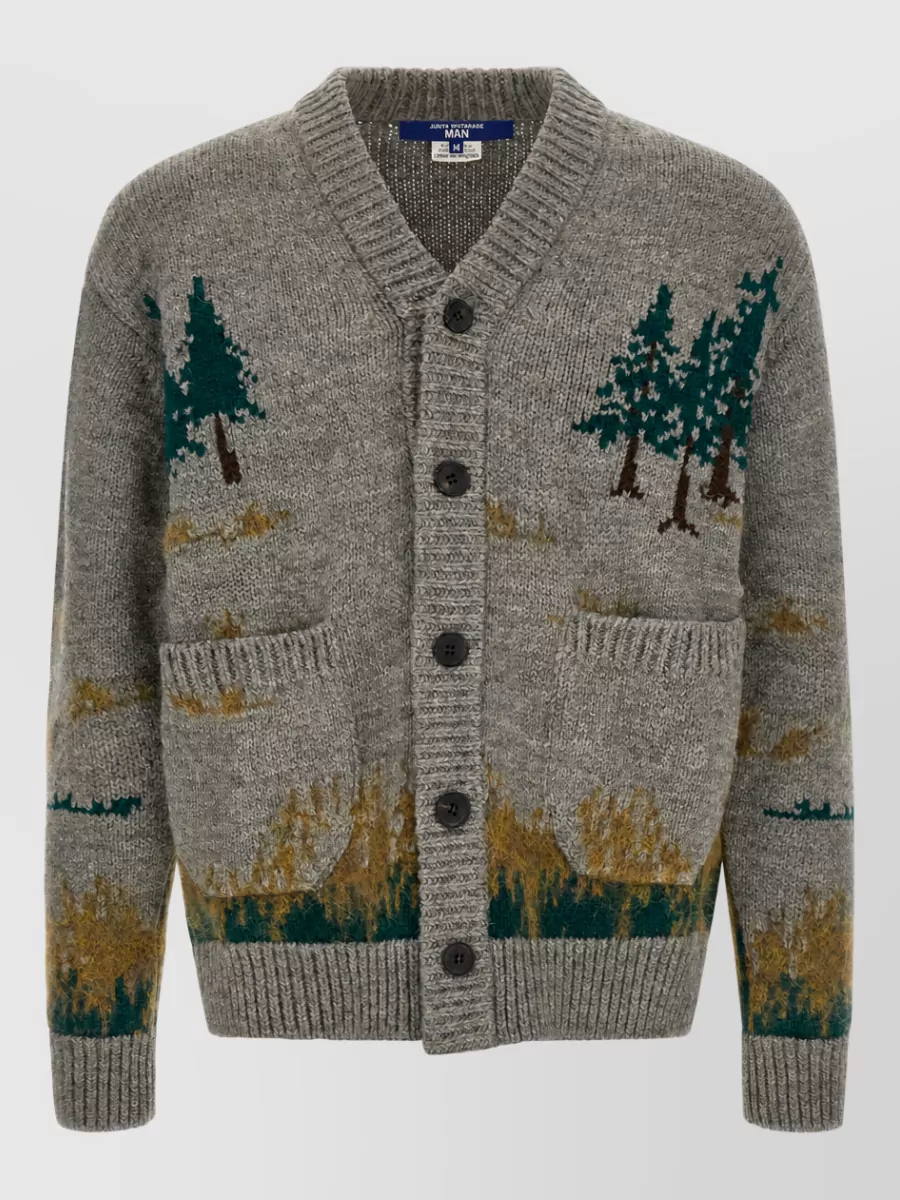 Junya Watanabe Wool intarsia cardigan