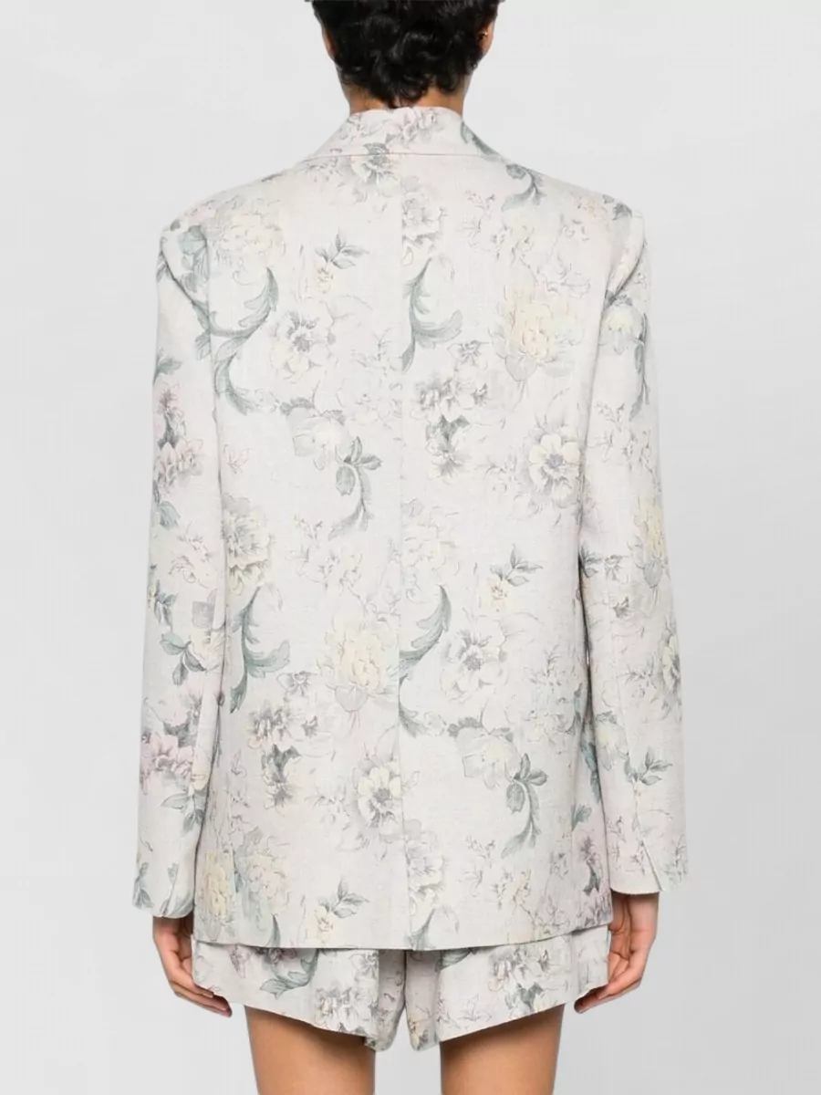 Forte Forte Floral Print Single-Breasted Blazer
