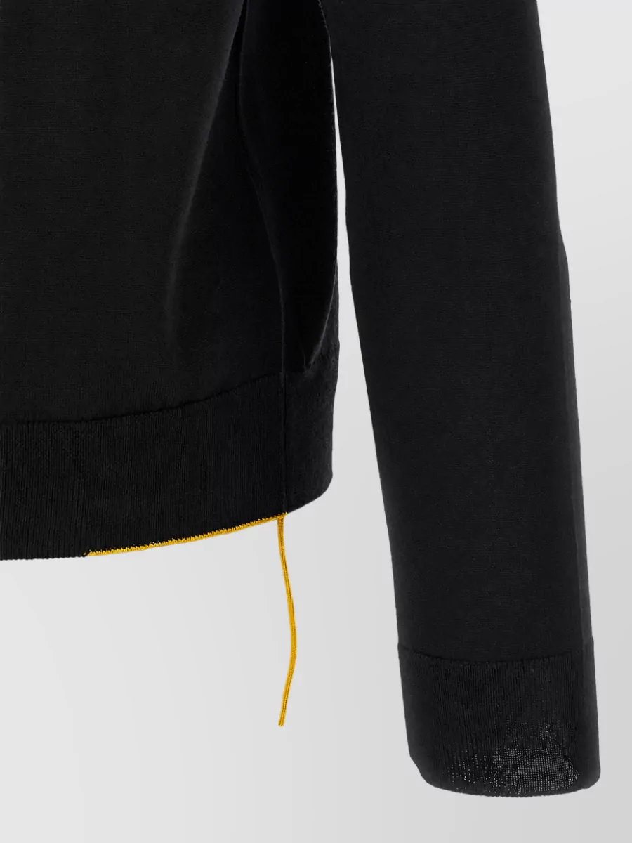 Fendi Virgin Wool Long-Sleeve Polo Sweater