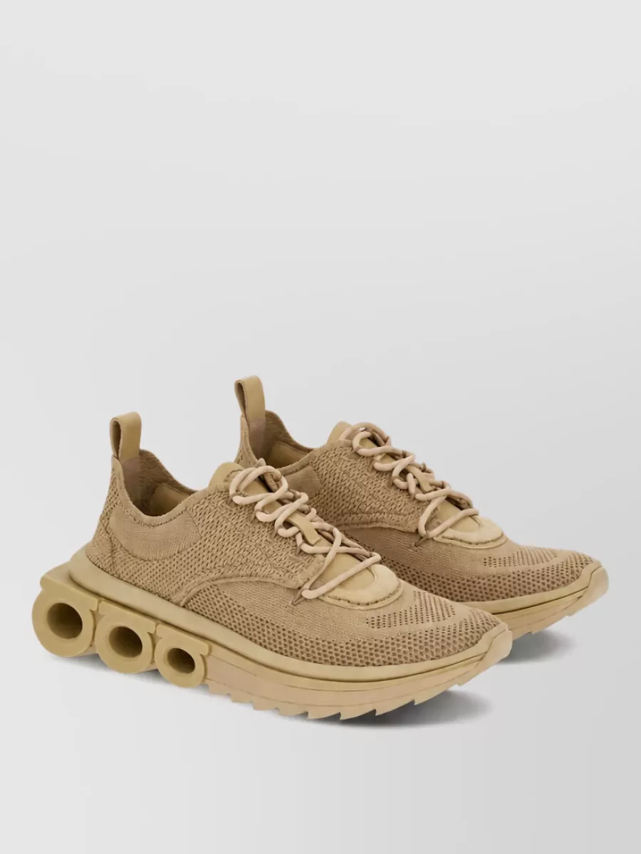 Ferragamo fabric low-top sneakers