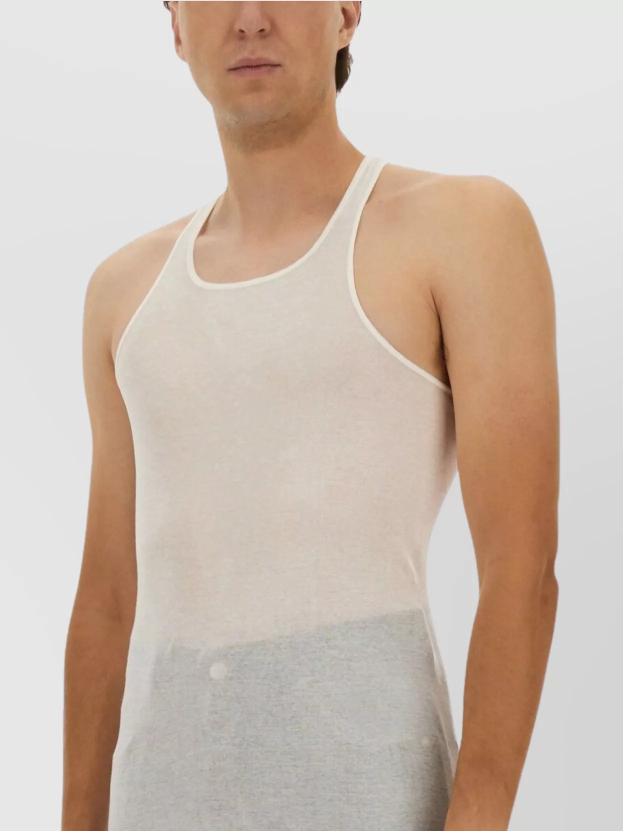Rick Owens Sleeveless Scoop Neck Racerback Vest