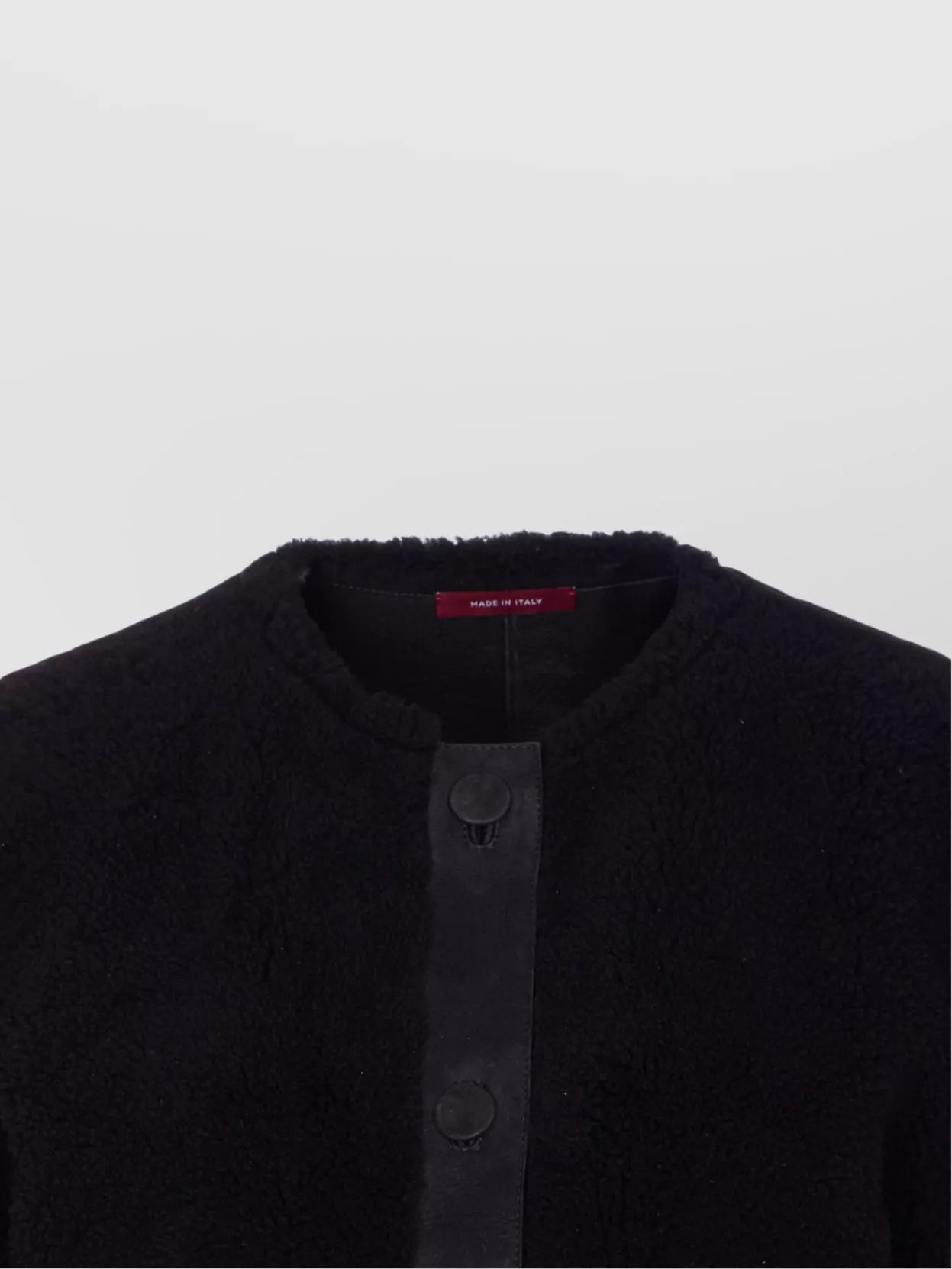 Gucci Shearling Jacket Leather Pockets