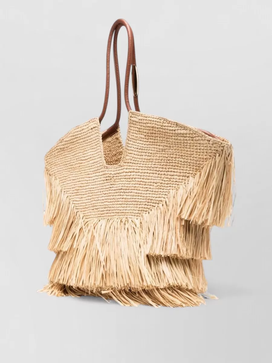 Zimmermann Raffia Fringed Beach Bag