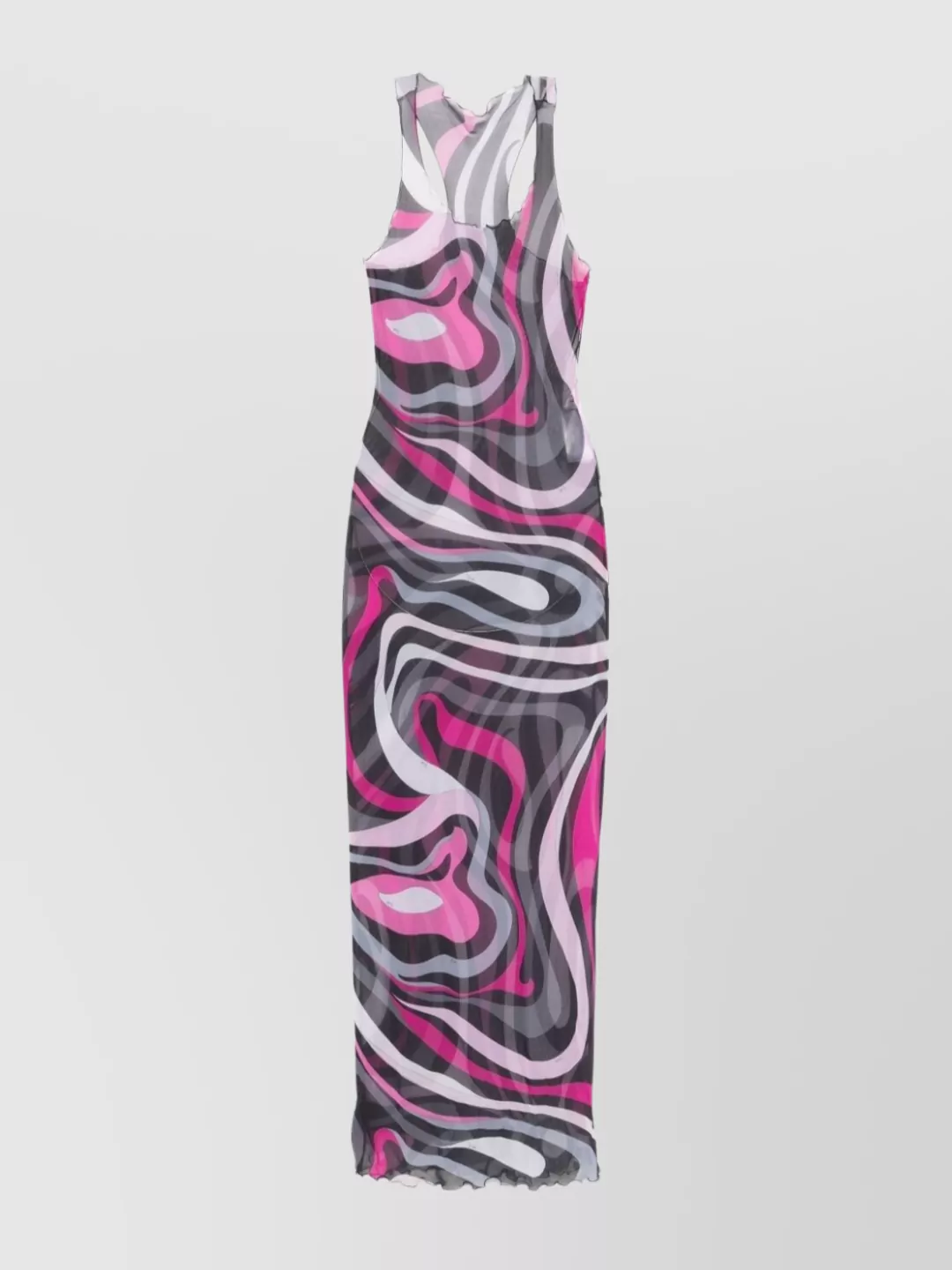 Pucci Long Printed Tulle Dress