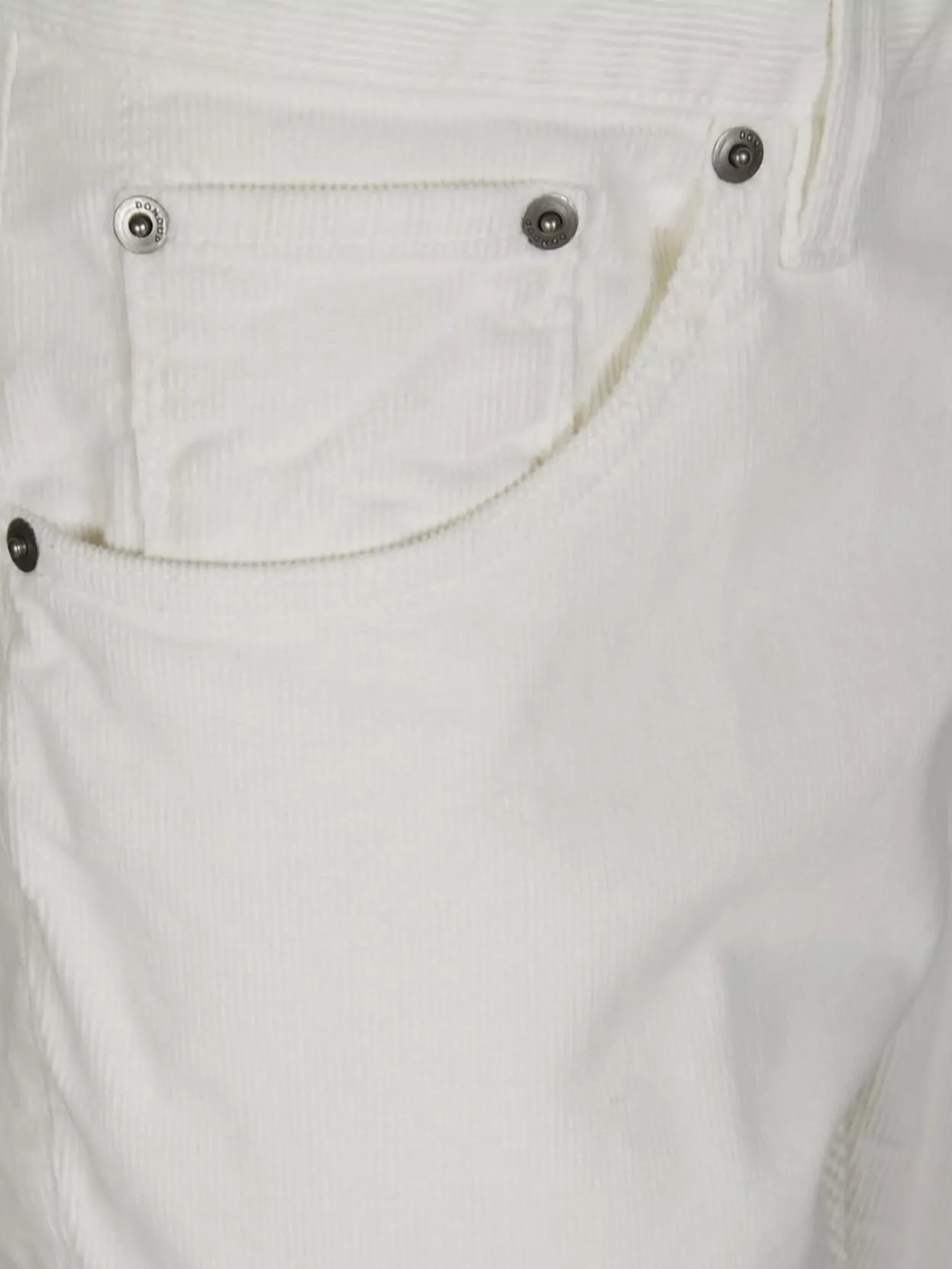 Dondup Trousers With Back And Front Pockets In White