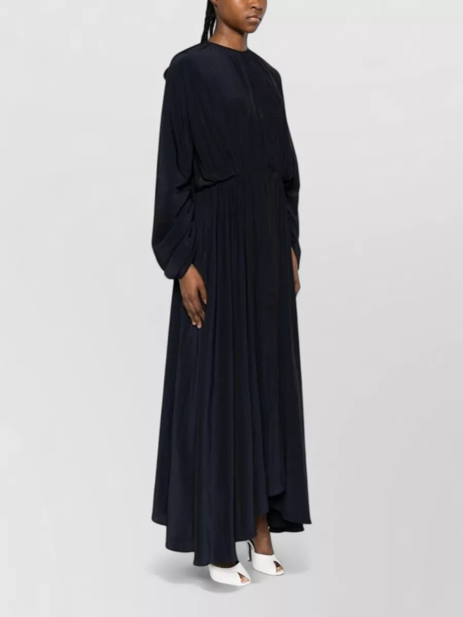 Lanvin Gathered Long-Sleeve Maxi Dress