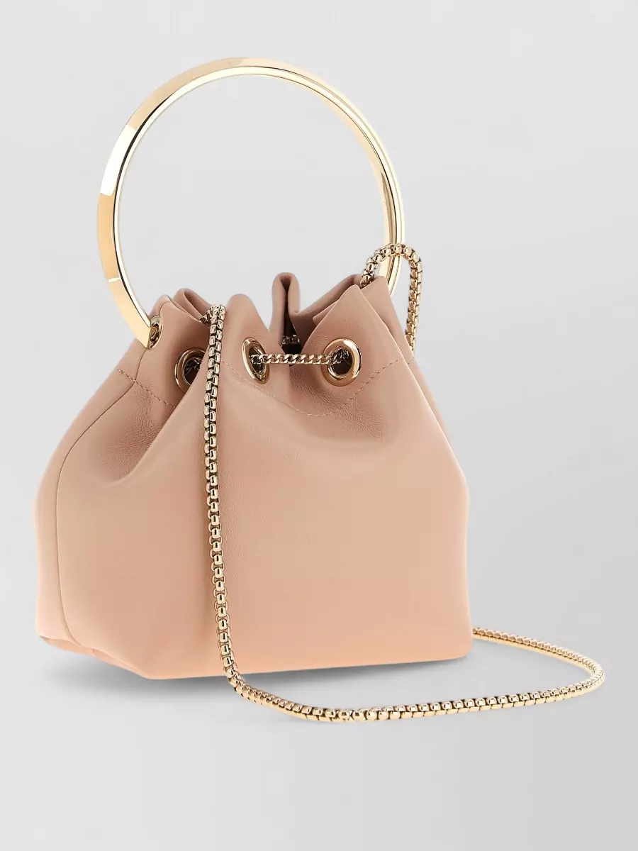 Jimmy Choo Bon Bon Leather Bucket Bag