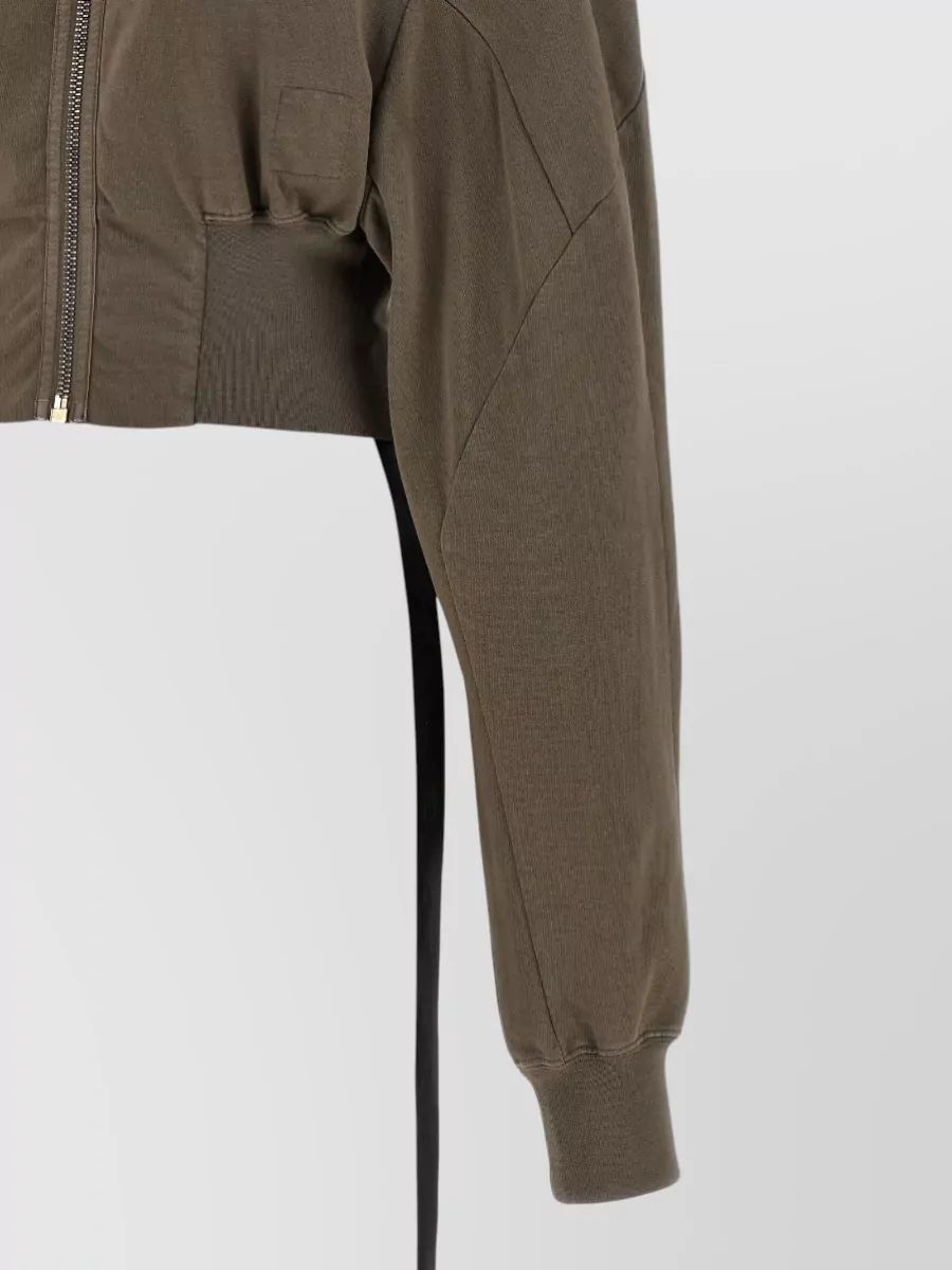 Rick Owens Drkshdw Cotton Cropped Zip Hoodie