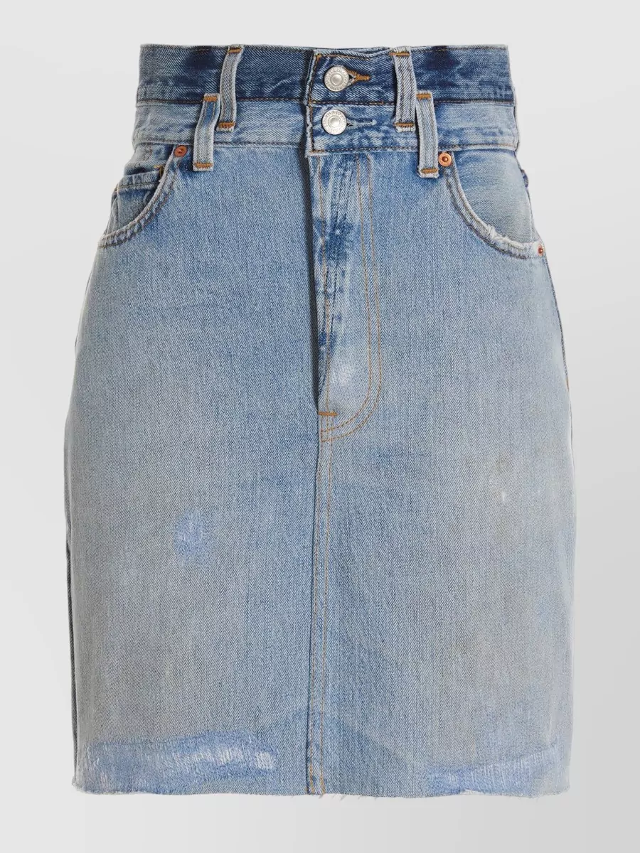 RE/DONE denim high-rise pencil skirt