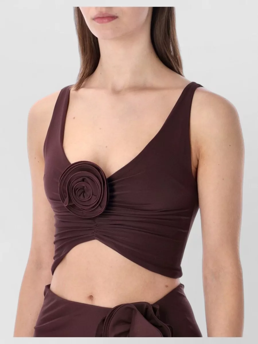 Magda Butrym Floral-Print Bikini Top