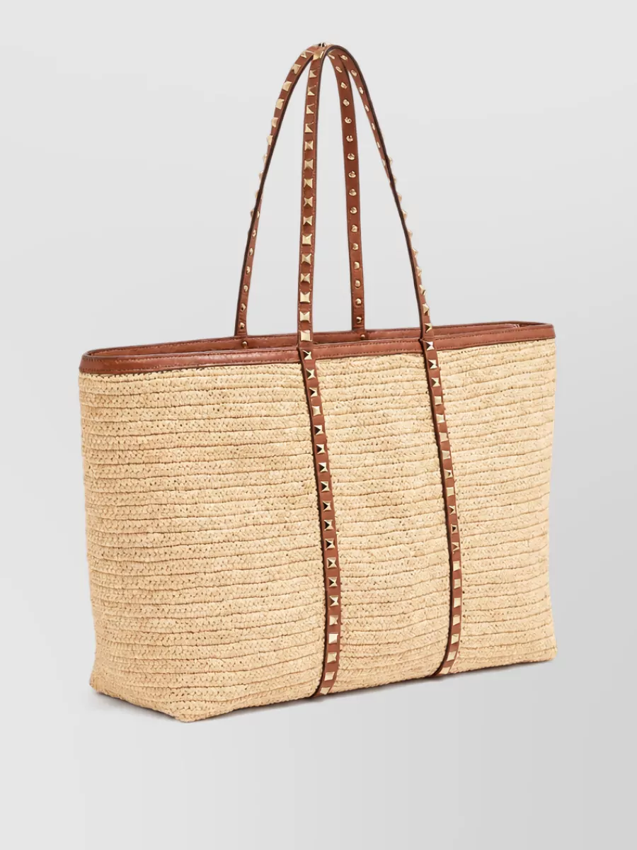 Valentino Raffia Tote Bag