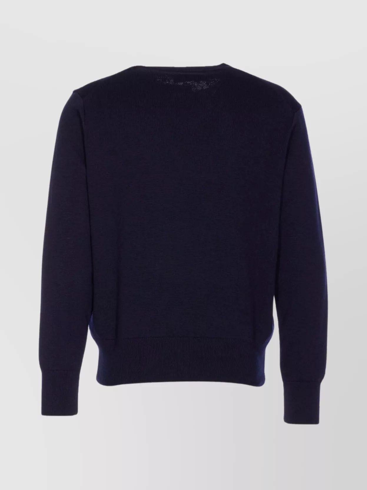 Ami Alexandre Mattiussi Ami Navy Blue Cotton Jersey Sweater With Signature Embroidered Motif In Blue