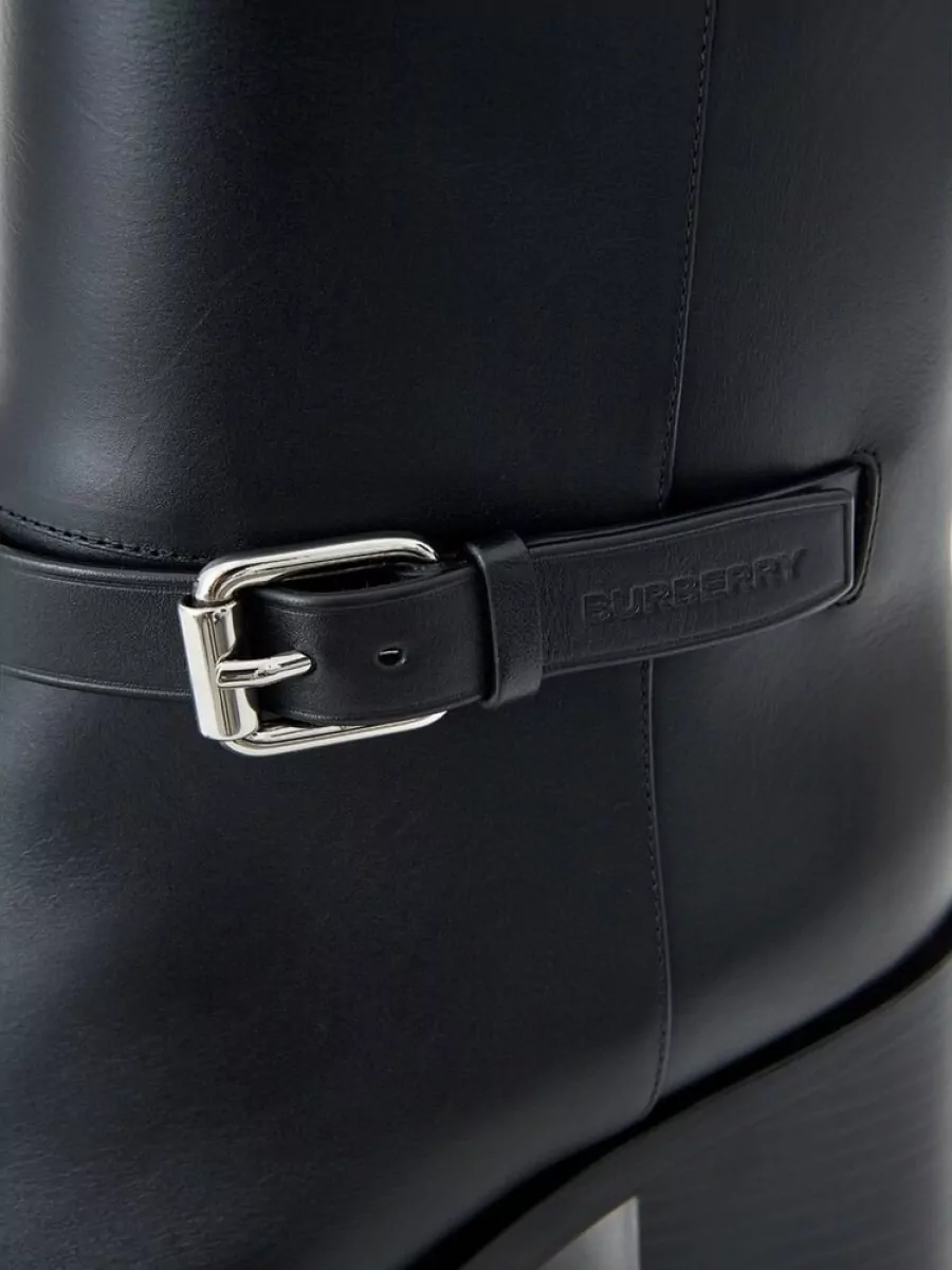 Burberry Leather Mid-Calf Boots