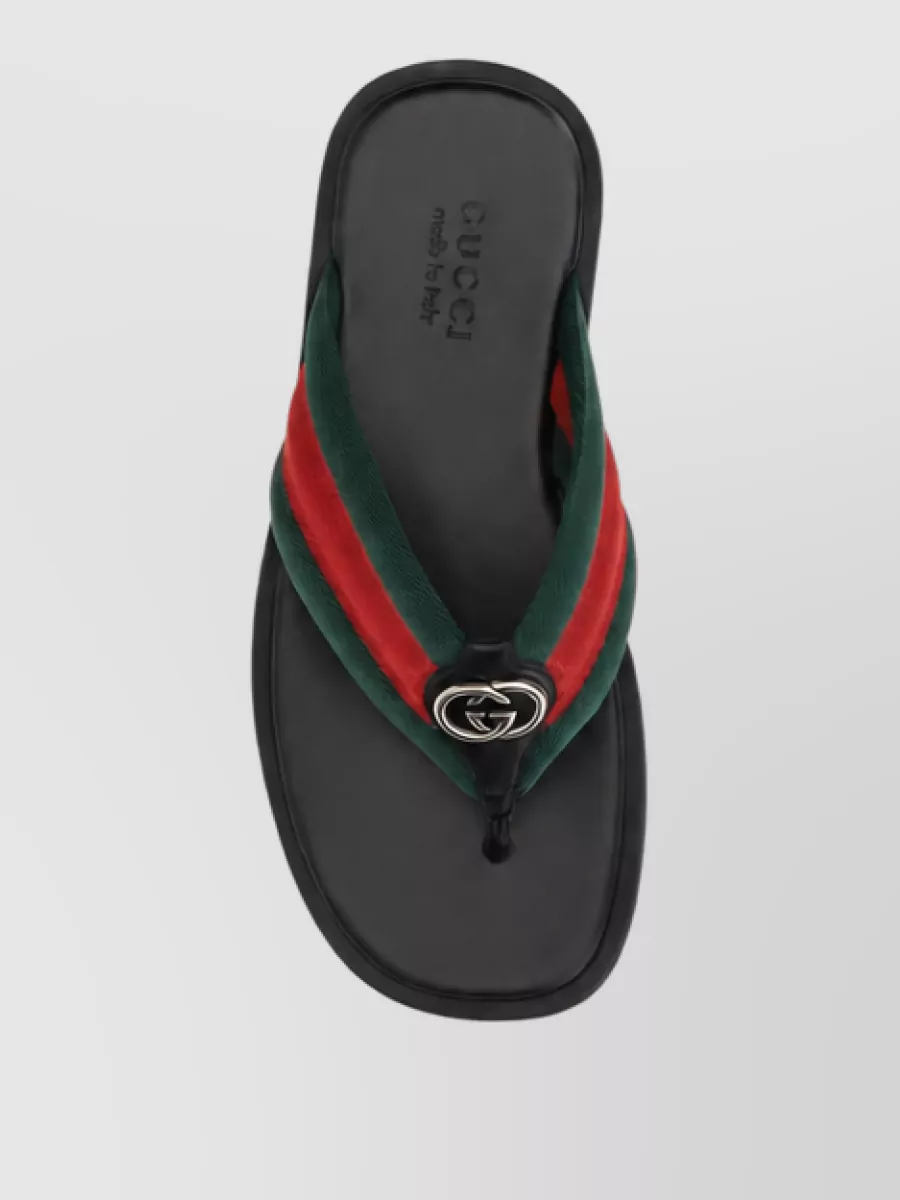 Gucci Nylon Flip-Flop Sandals