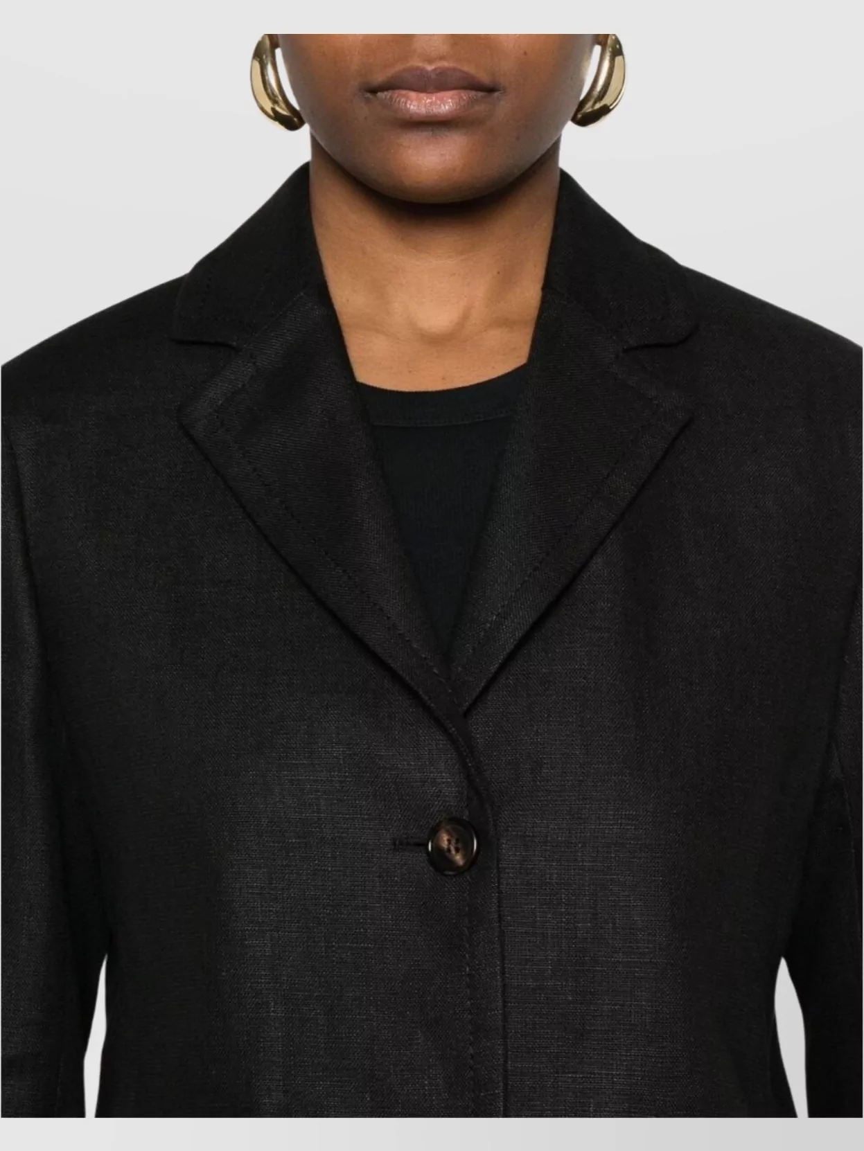 S Max Mara Tailored Single-Breasted Jacket Pockets