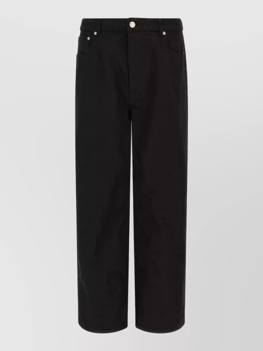 Ami Paris Denim Wide-Leg Straight-Leg Jeans