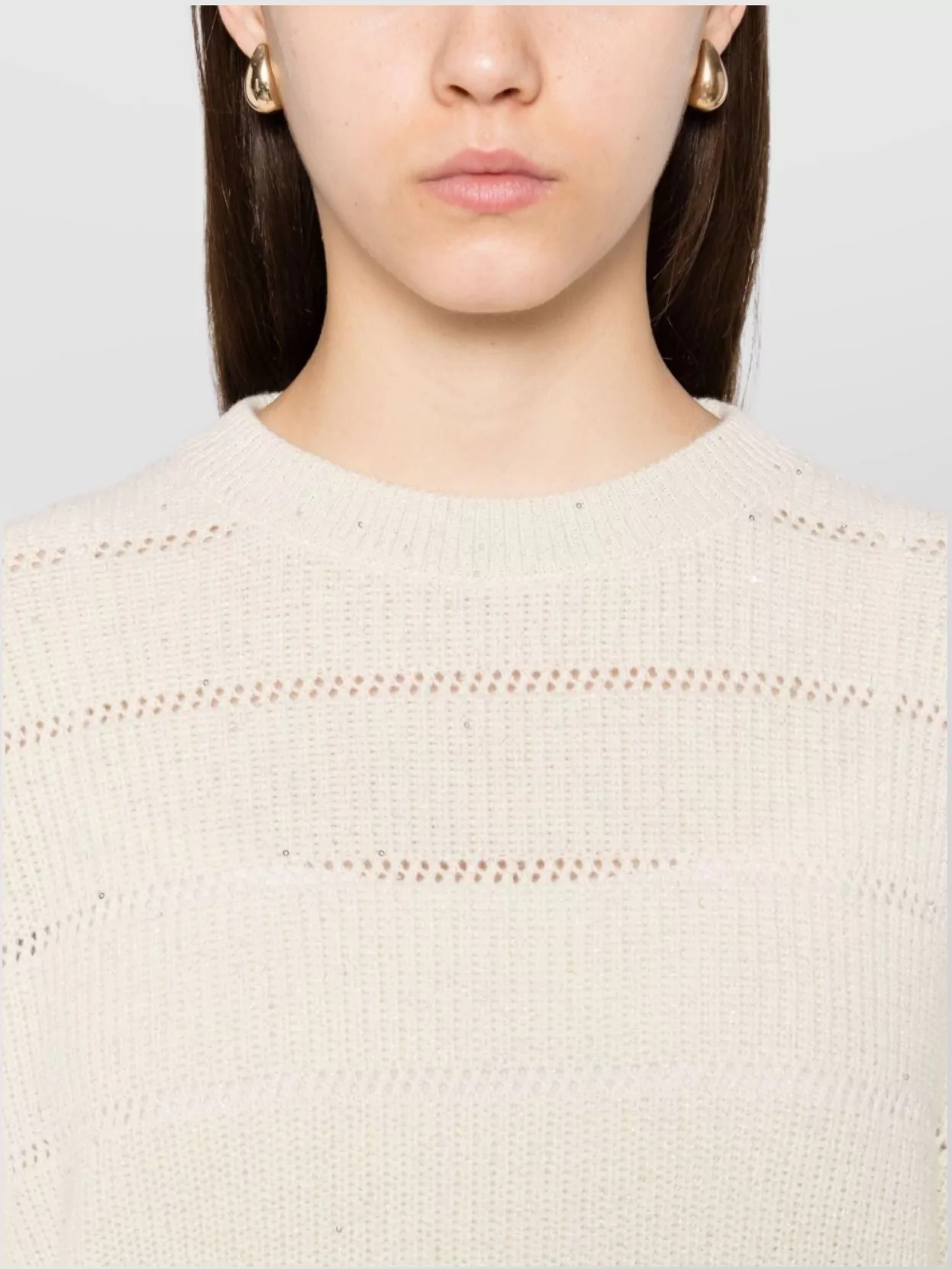 Brunello Cucinelli Cashmere And Wool Crew Neck Jumper