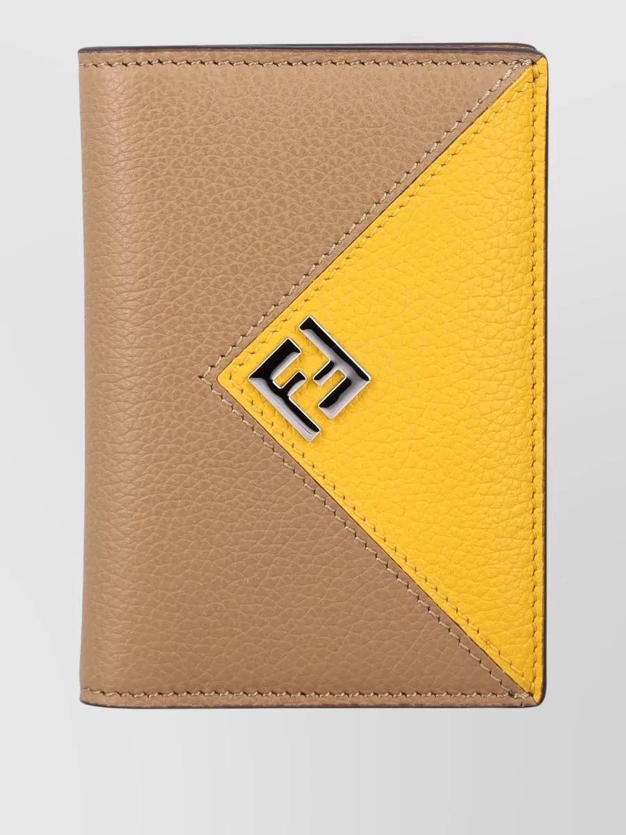 Fendi calf leather vertical card holder