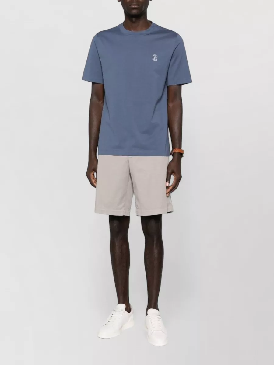 Brunello Cucinelli Cotton T-Shirt With Logo And Crew Neck