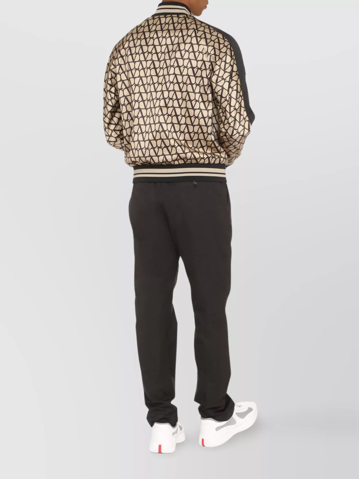 Valentino Bomber Graphic Print Side Stripes