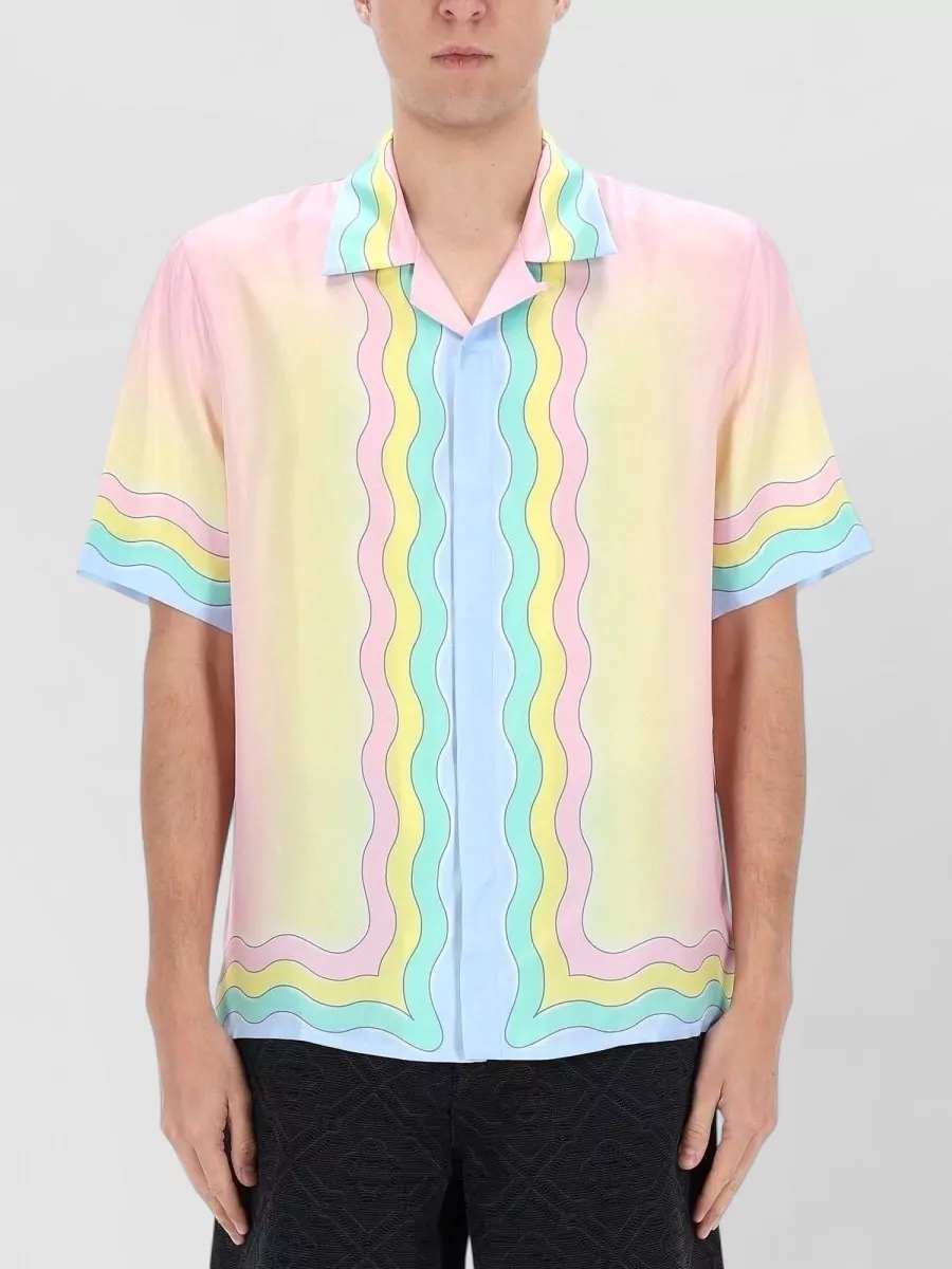 Casablanca Silk Printed Short-Sleeve Shirt