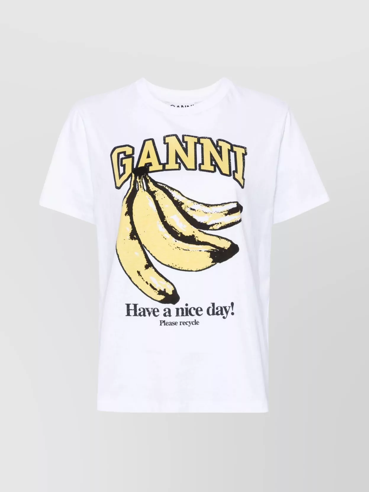 Shop Ganni Graphic Print Banana T-shirt