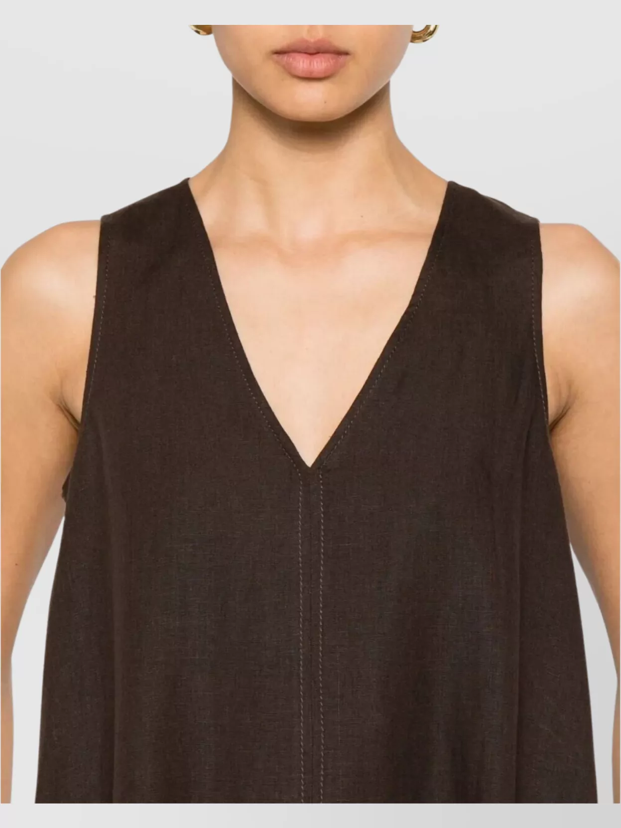 Max Mara Simeone Linen Sleevless Dress Design