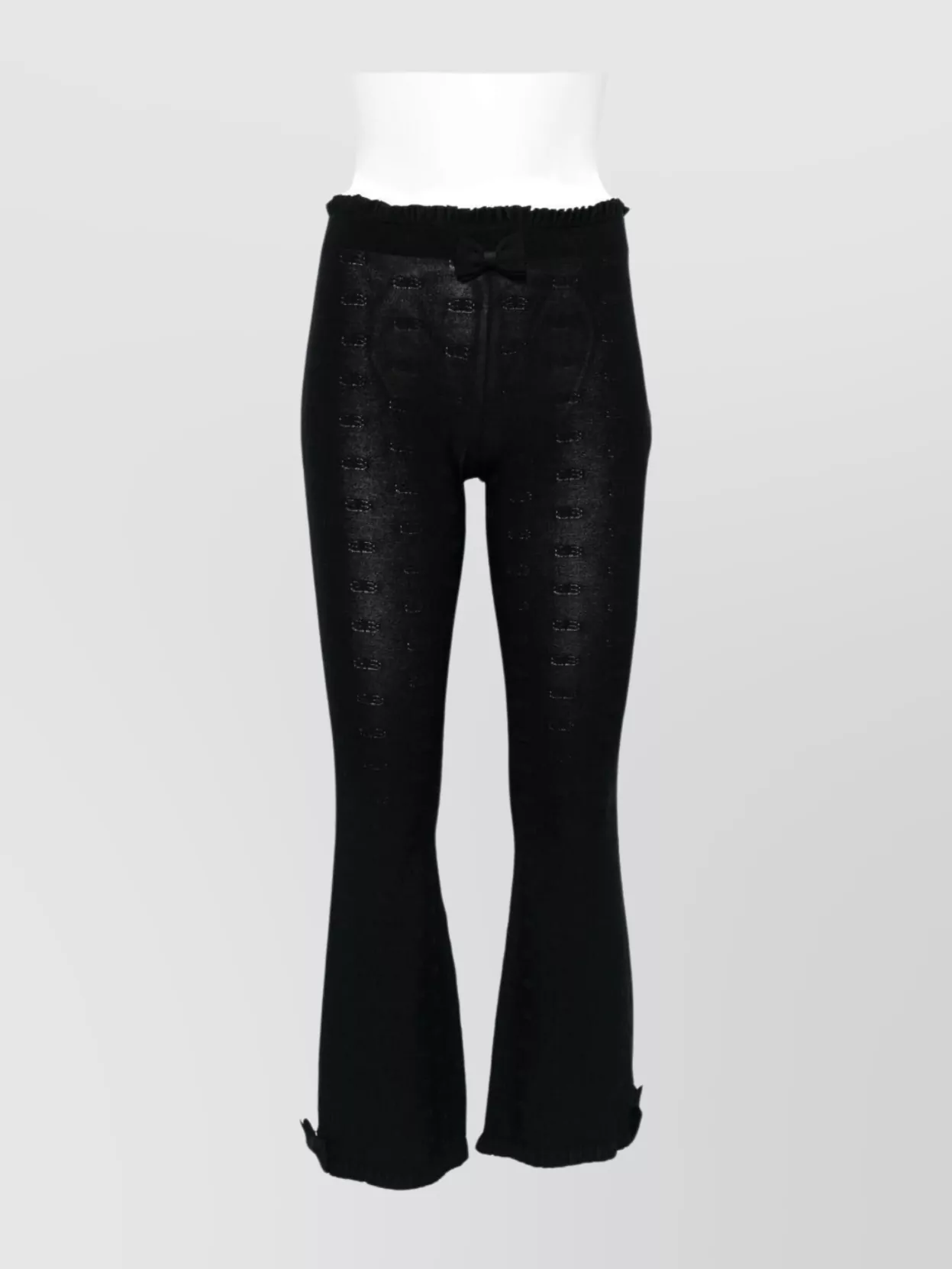 Balenciaga Ruffled Hem Sheer Capri Trousers