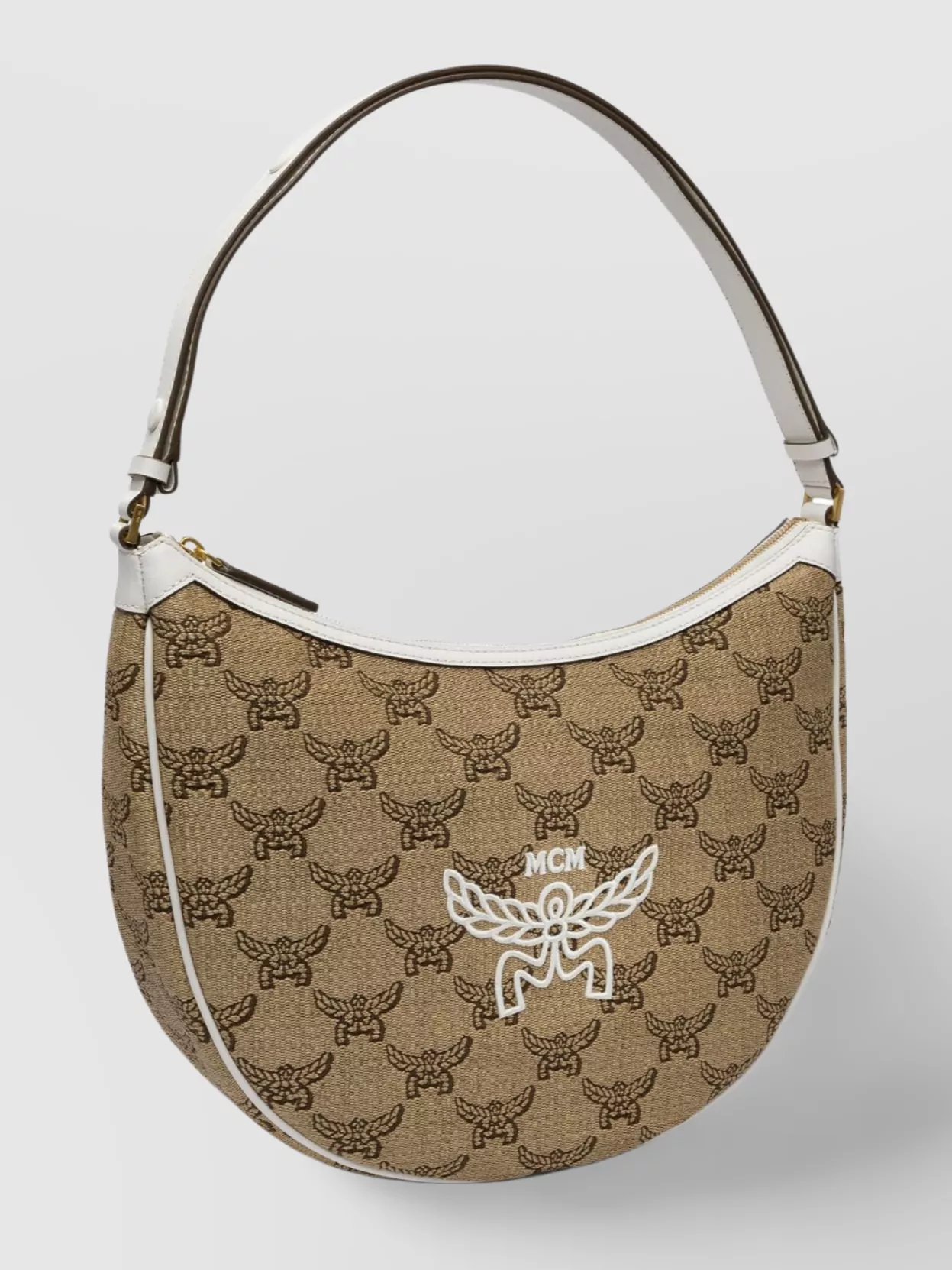 Mcm Monogram Pattern Shoulder Bags With Adjustable Strap