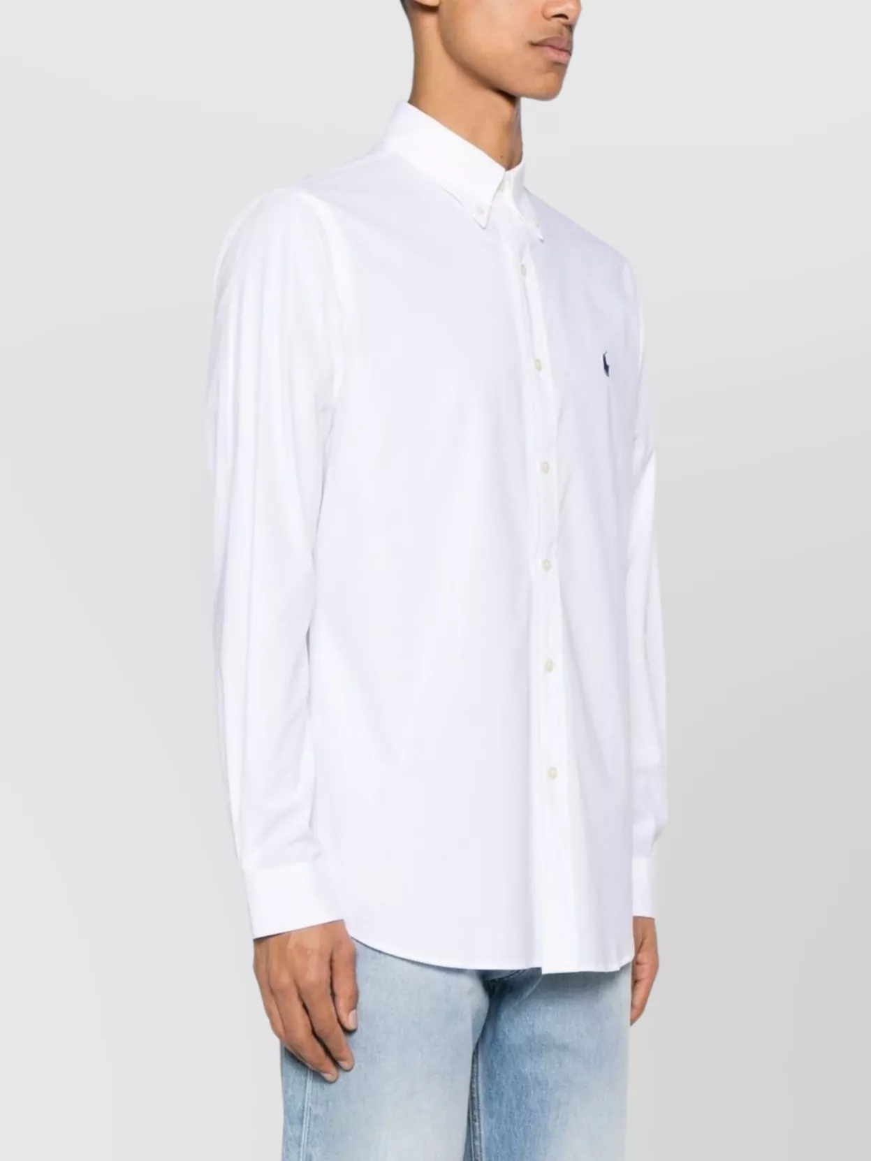 Ralph Lauren Rear Box-Pleat Button-Down Collar Shirt