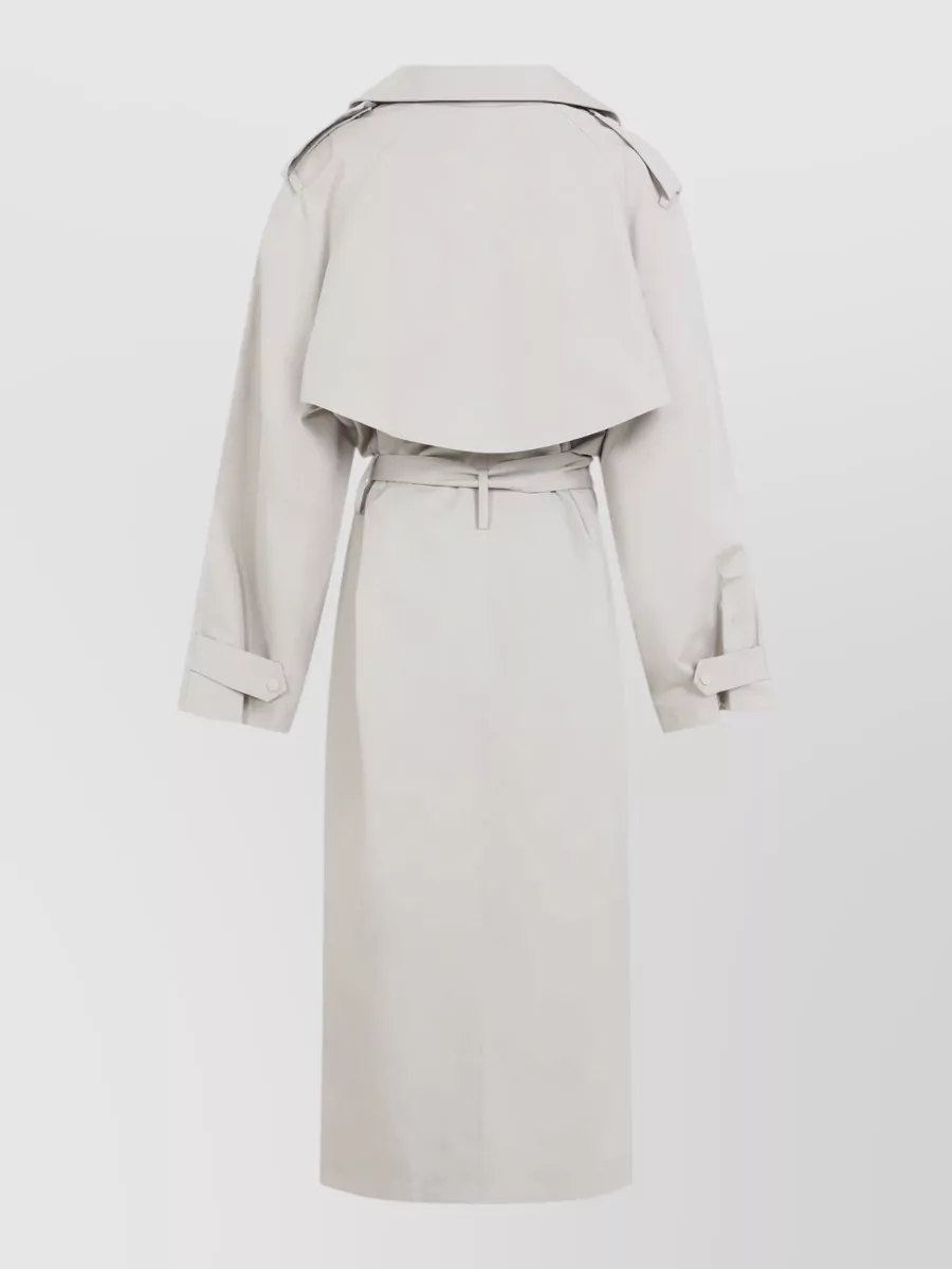 The Frankie Shop Cotton Oversized Double Breasted Trench Coat