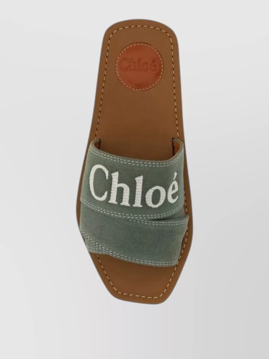 Chloé Cotton Slides Sandals