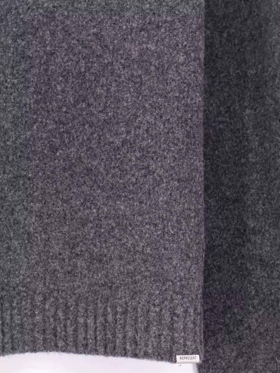 Represent Wool blend ribbed crew neck sweater