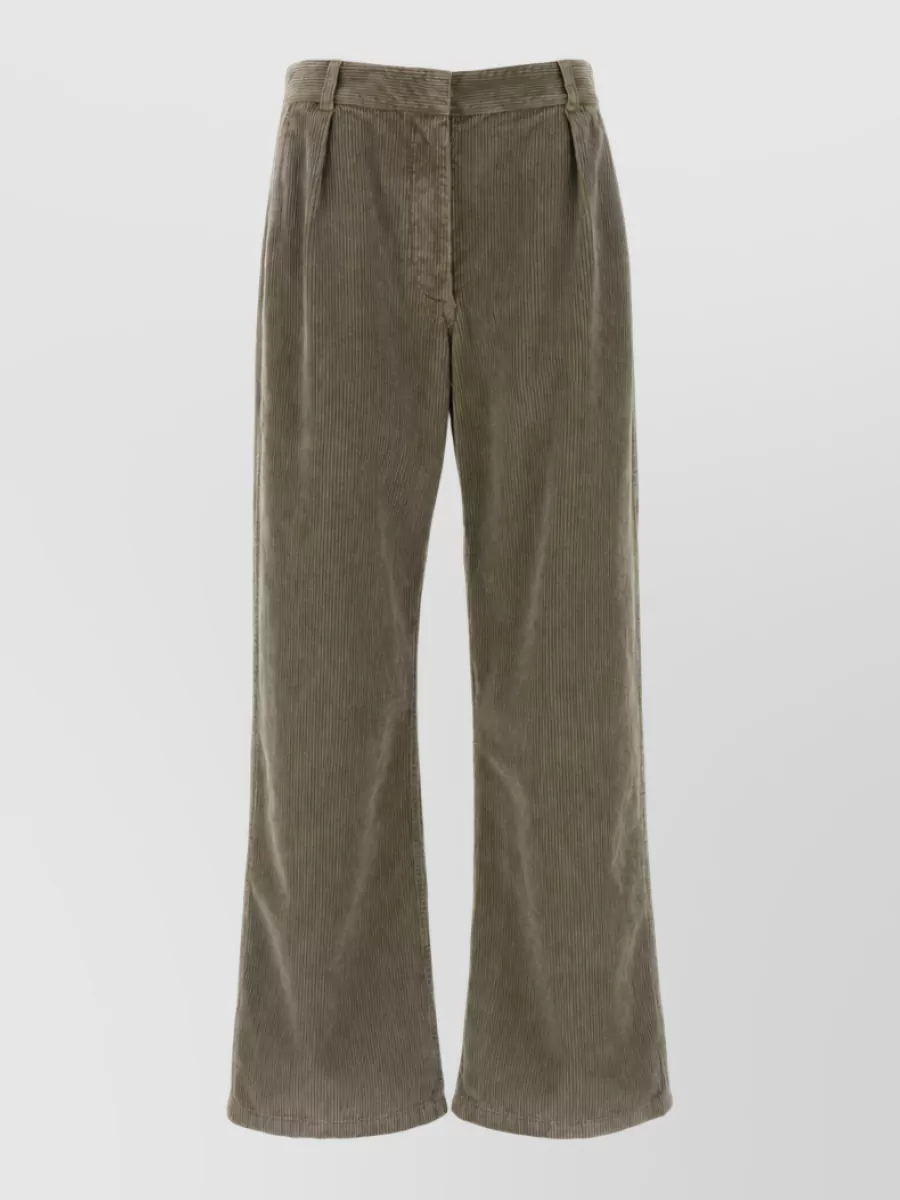 The Row corduroy wide-leg trousers