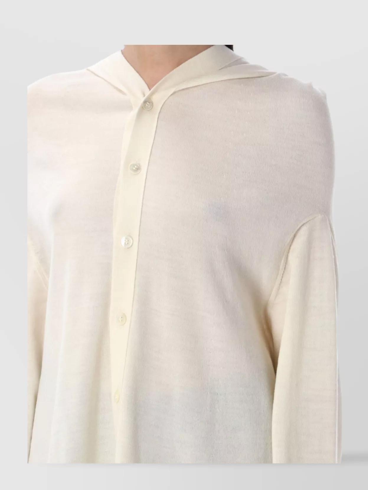 COMME DES GARÇONS LIGHTWEIGHT KNITWEAR HOODED CARDIGAN WITH LONG SLEEVES
