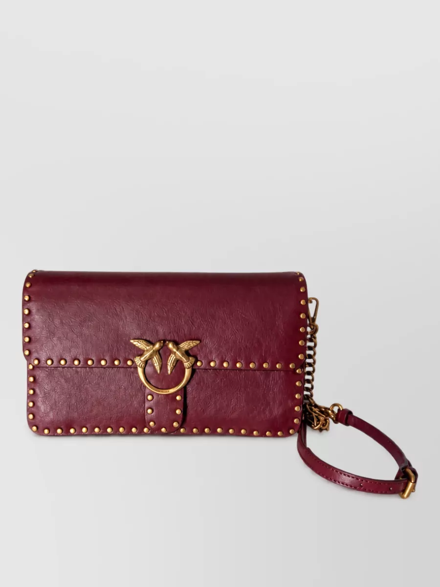 Pinko Love Bag Leather Clutch Bag
