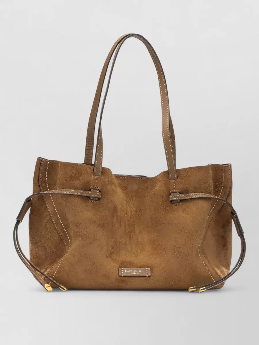 Gianni Chiarini Shoulder Bag Suede Finish Dual Handles