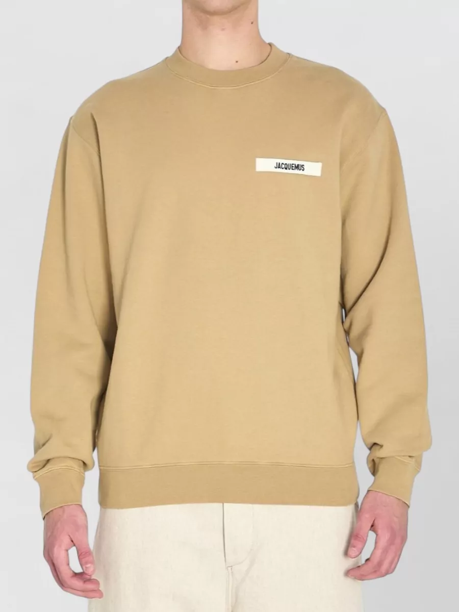Jacquemus cotton crewneck logo-embroidered sweatshirt