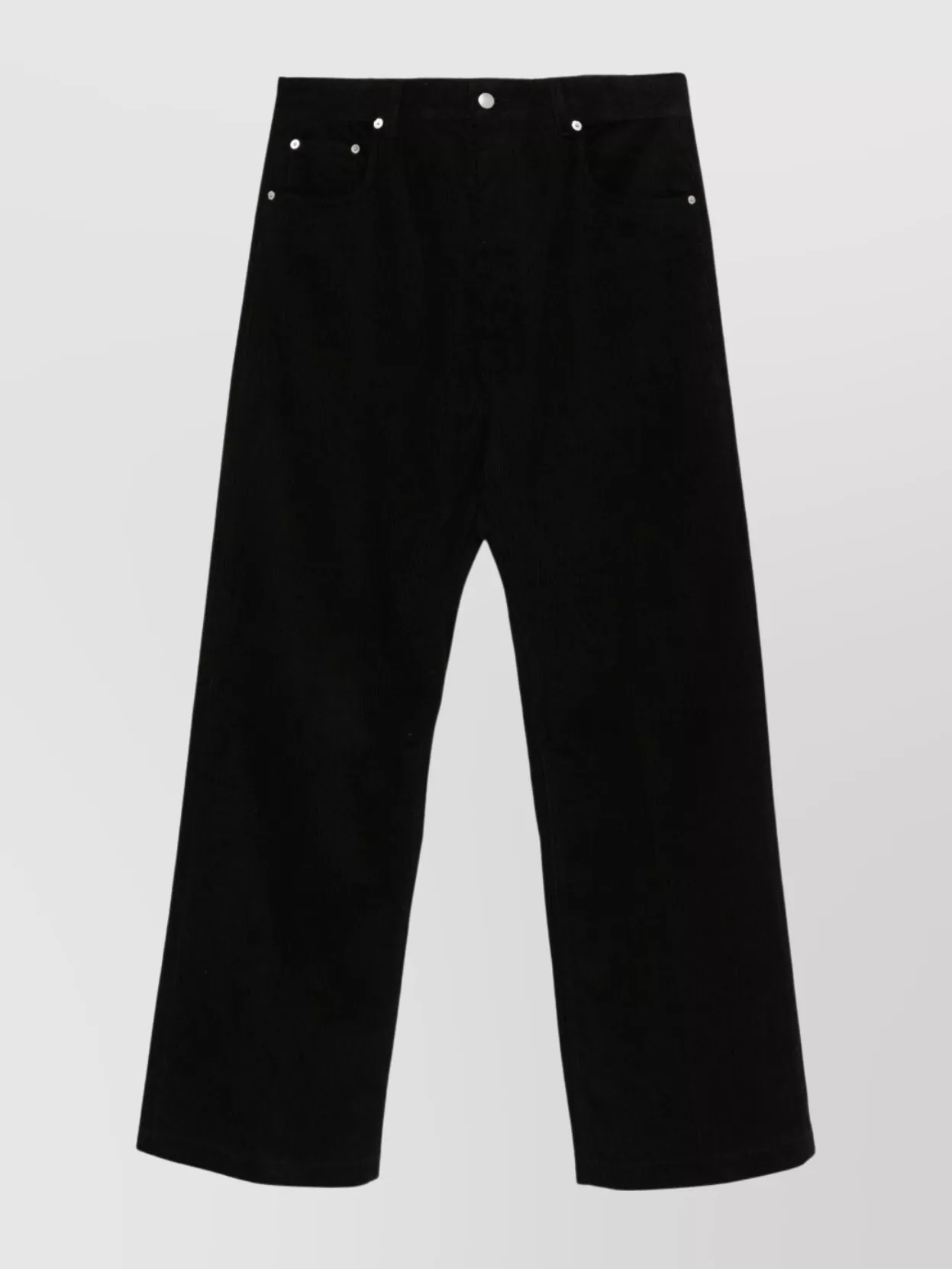 Rick Owens Wide-leg Trousers With Belt Loops And Five-pocket Style In Black