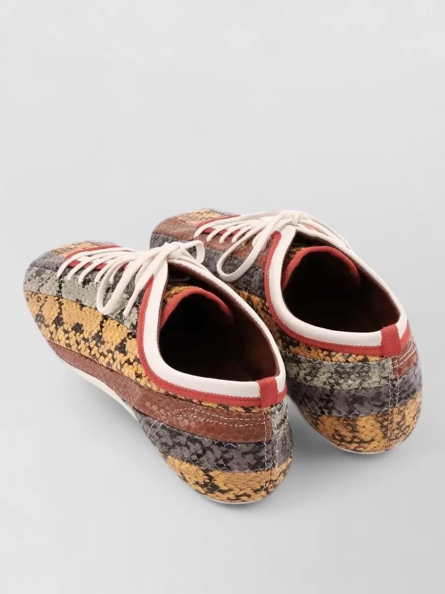 Dries Van Noten Leather Patchwork Low-Top Sneakers