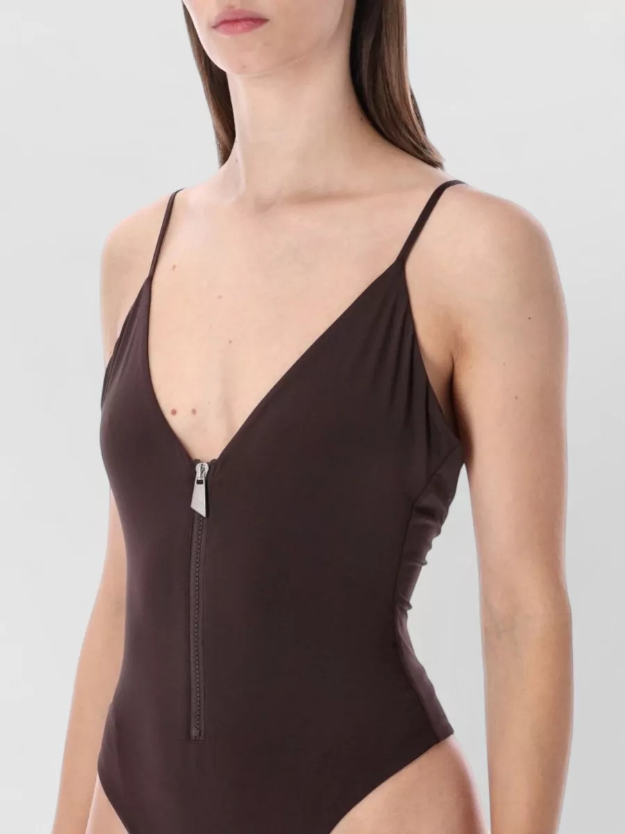 The Attico Front Zip One-Piece Swimsuit