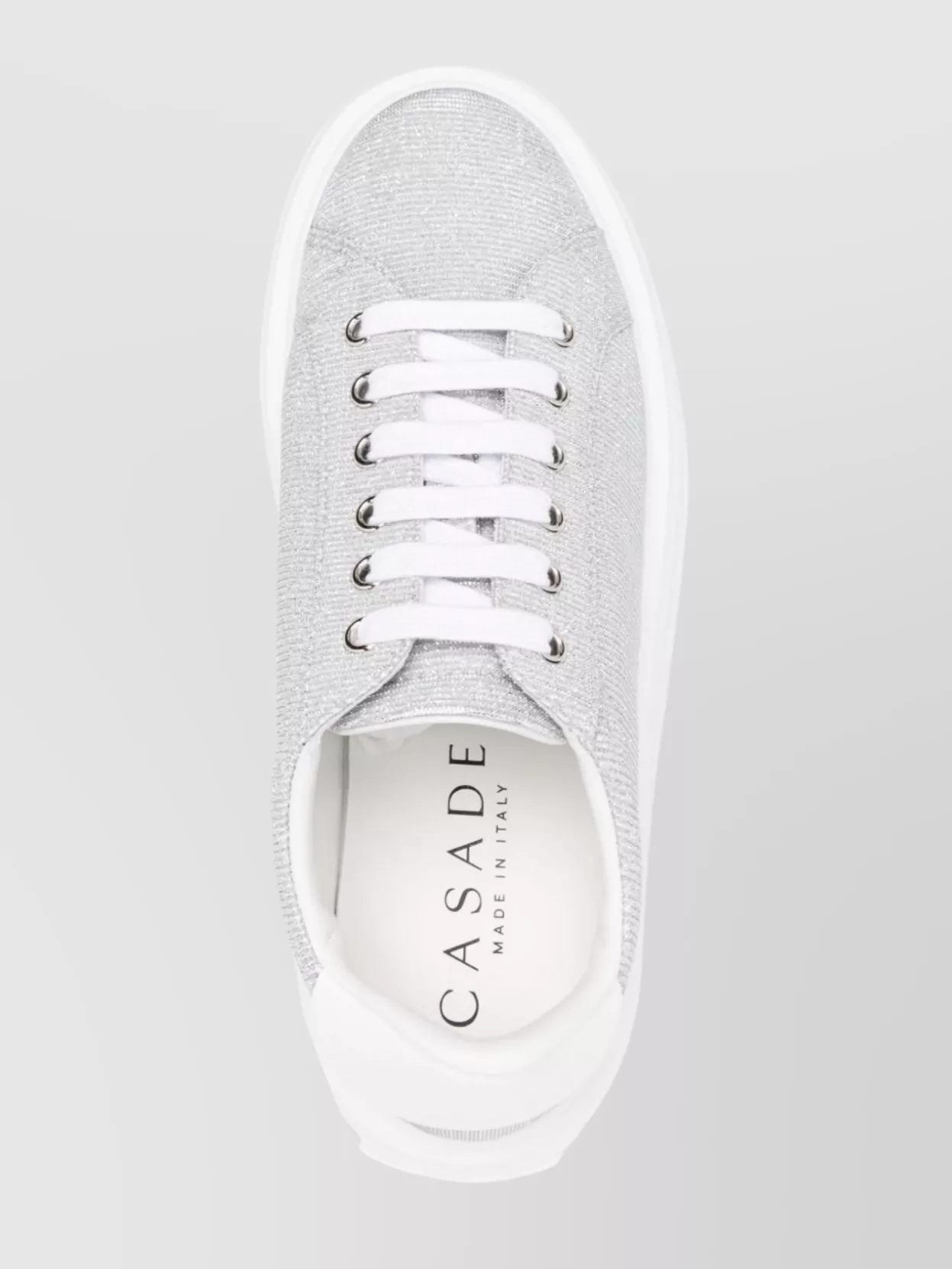 Casadei Low Top Platform Sole Sneakers In Textured Fabric