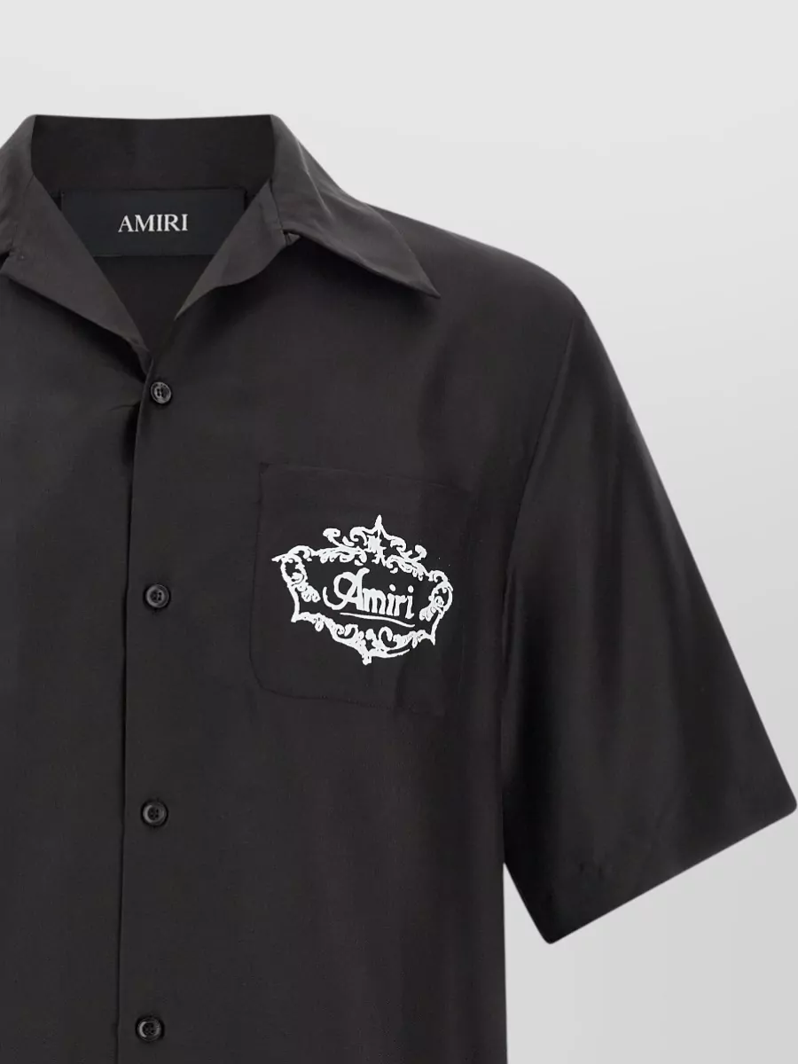 Amiri Silk Printed Short-Sleeve Camp Shirt