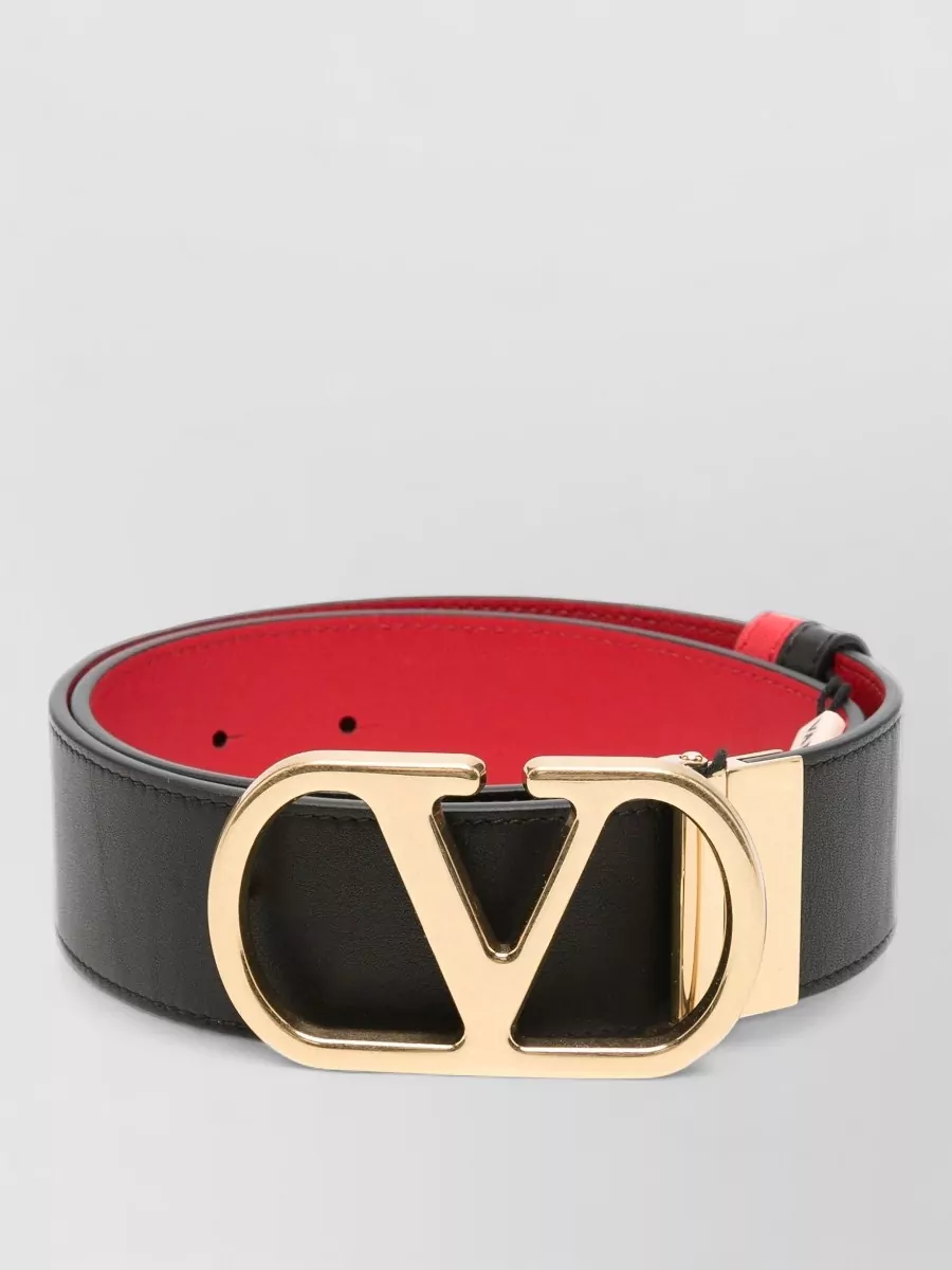 Valentino calf leather reversible belt