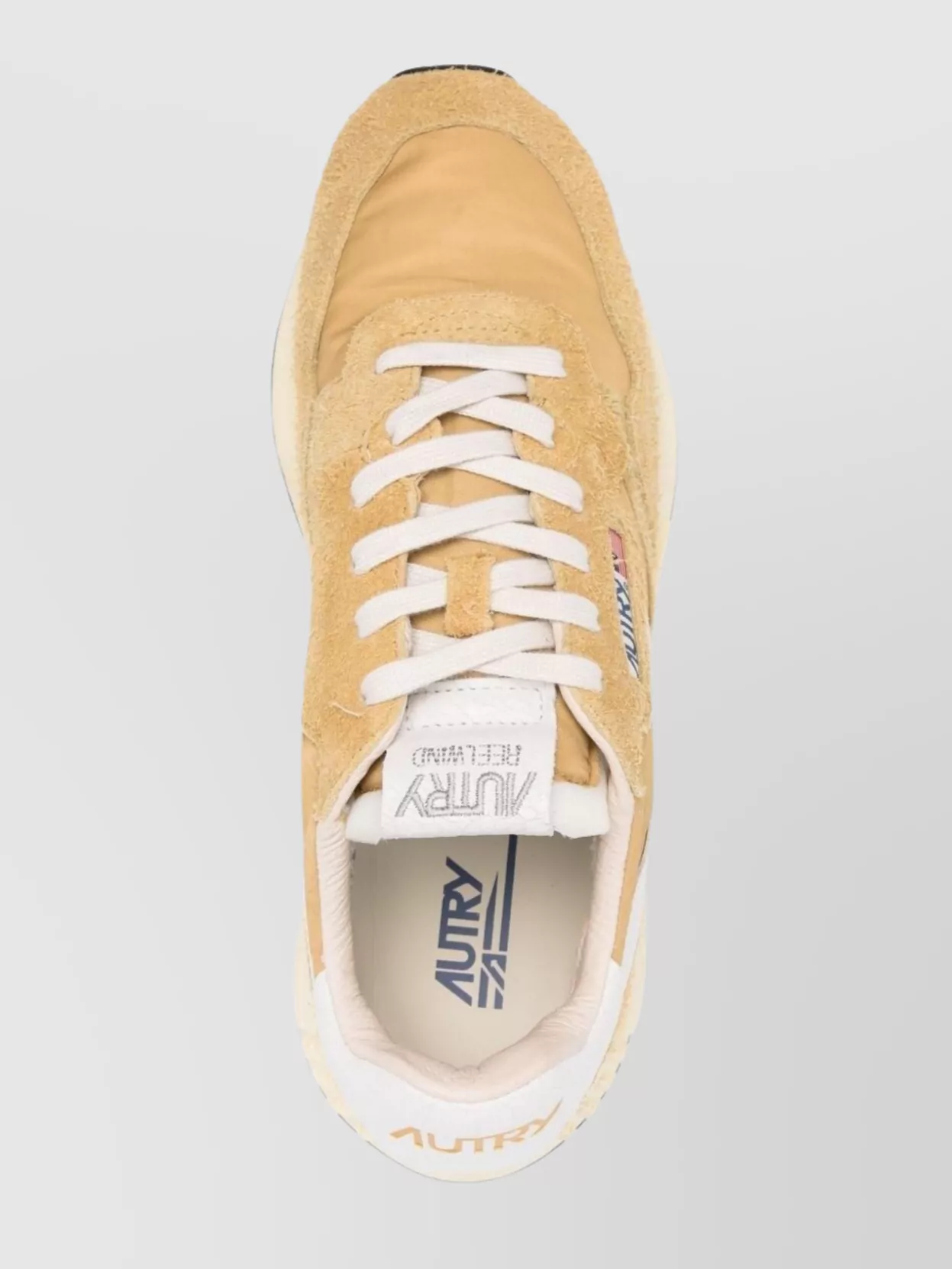 Autry Round Toe Rubber Sole Textured Panels Sneakers