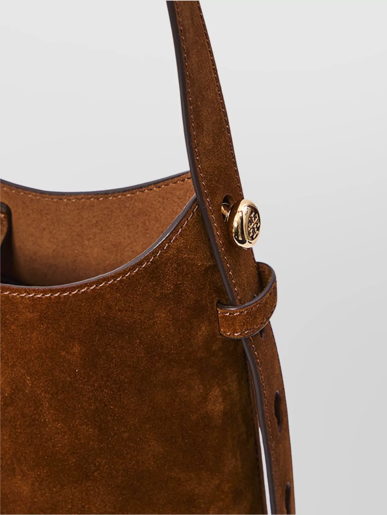 Tory Burch Small Suede Hobo Bag With Adjustable Handle