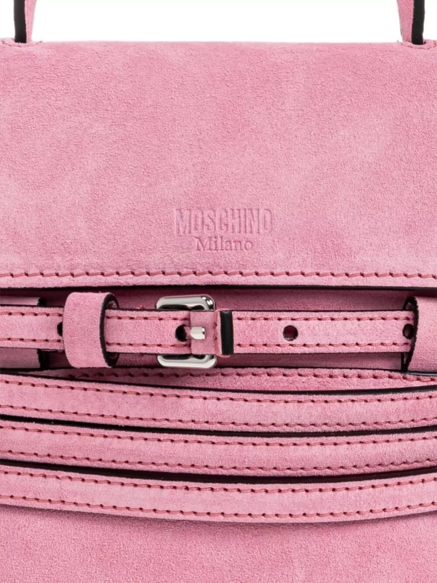 Moschino Suede Leather Clutch Bag