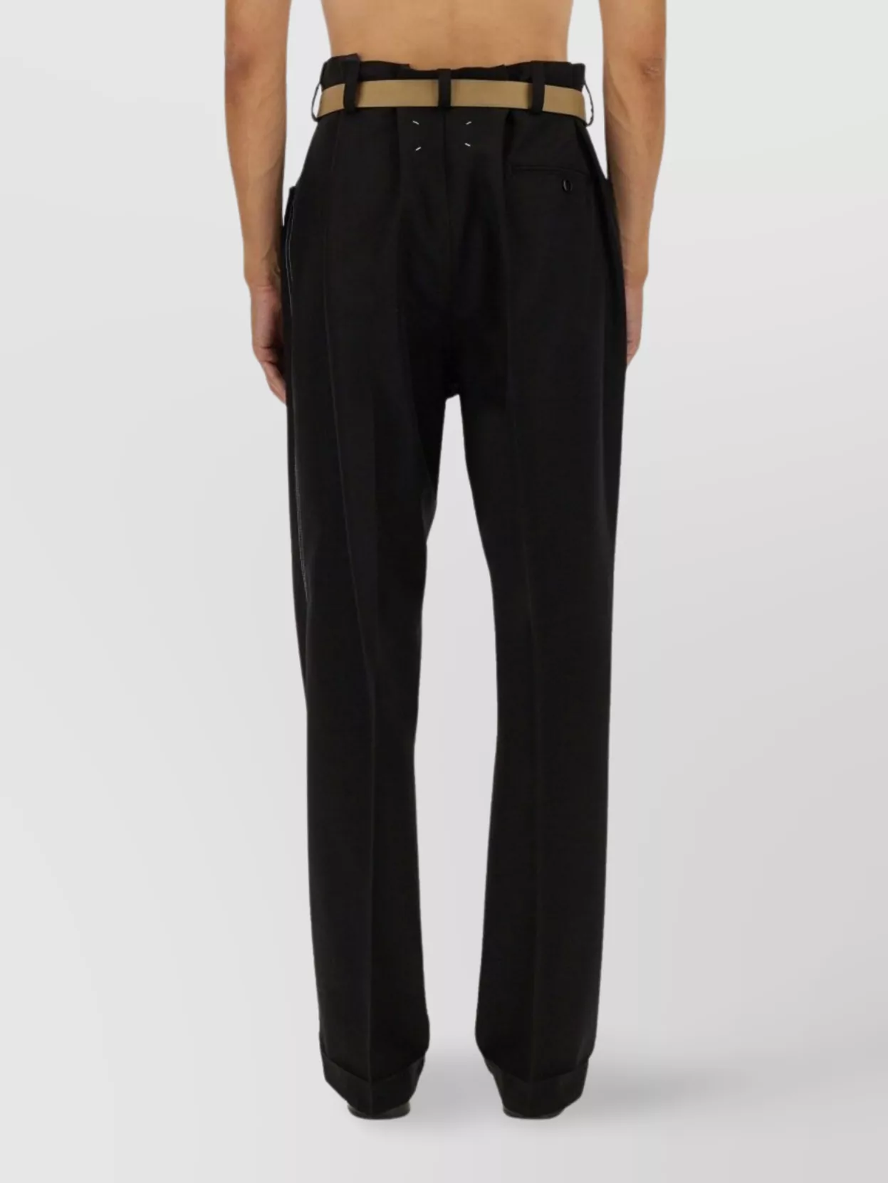 Maison Margiela Wide Leg Trousers Pleated Front
