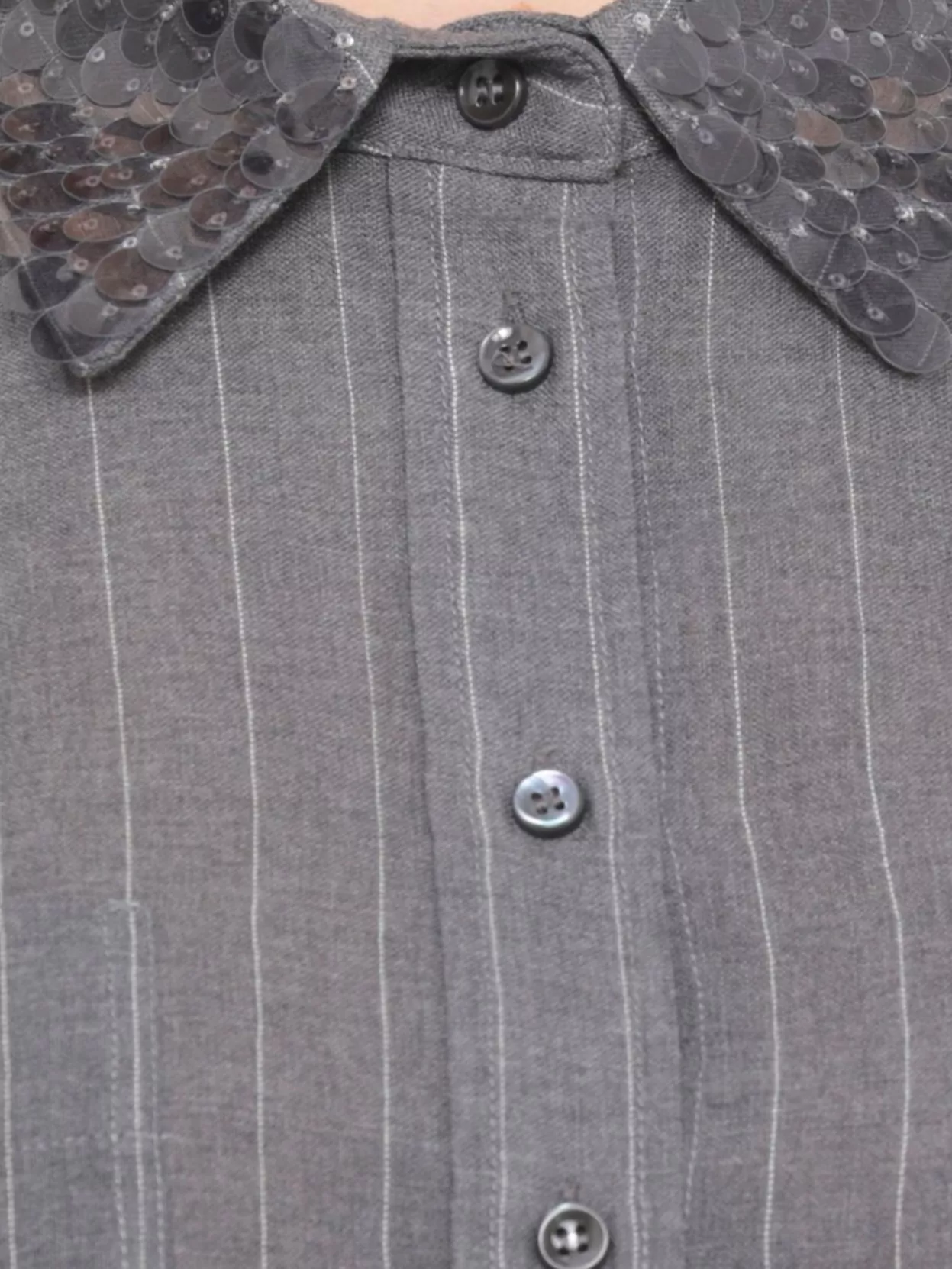 Brunello Cucinelli Stylish Long Sleeve Wool Shirt In Gray