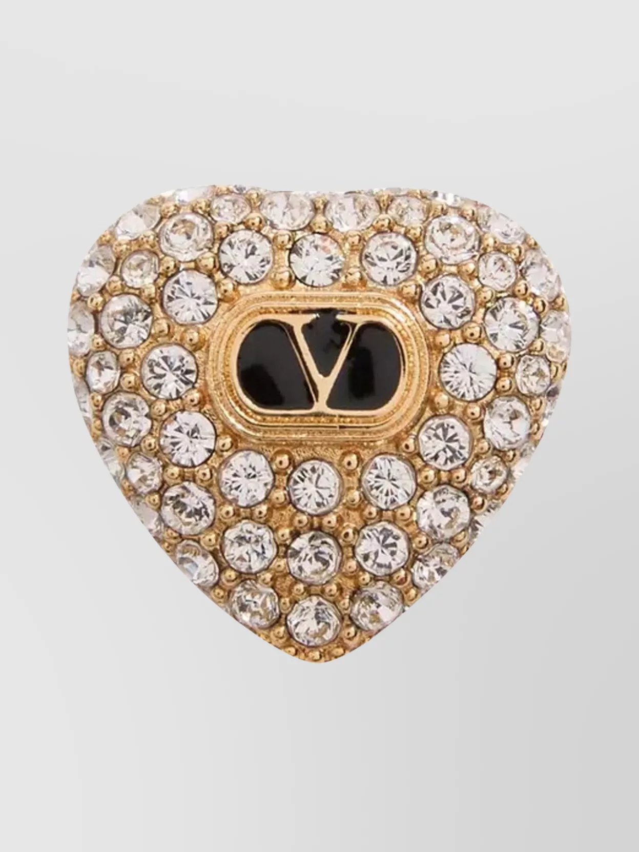 Valentino Coeur Royal Crystal-embellished Stud Earrings In Multi